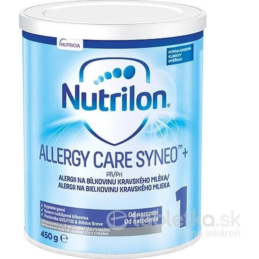 Nutrilon Allergy Care Syneo+ 1 1x450 g, leche hipoalergénica especial para bebés