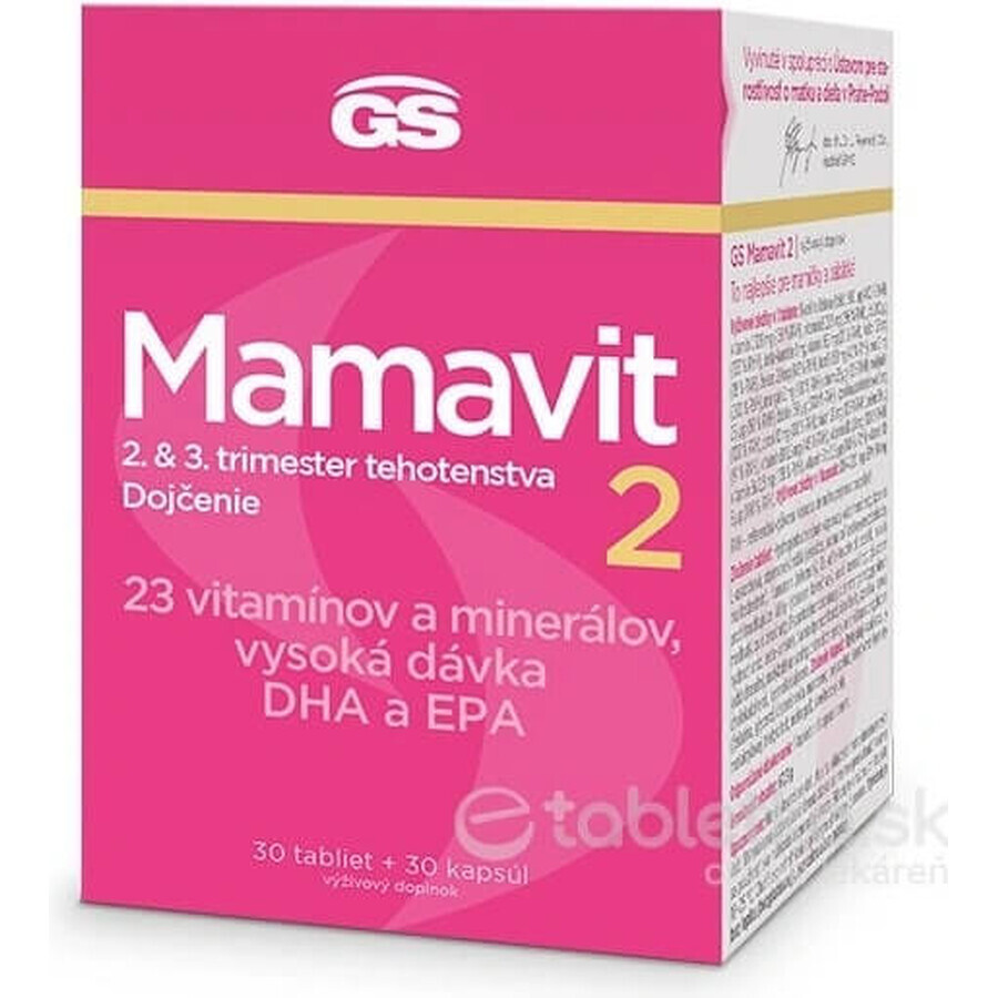 GS Mamavit 2 Sarcina și alăptarea 1×60 cps, supliment alimentar