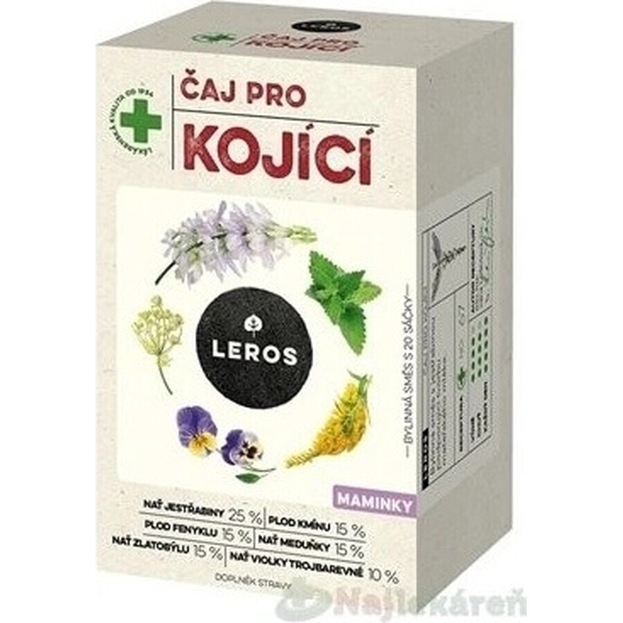 TÉ LEROS PARA MADRES LACTANTES 20x1,5 g, té para madres lactantes