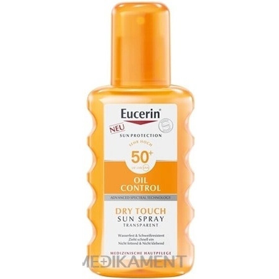 Eucerin SUN Dry Touch OIL CONTROL FPS 50+ 1×200 ml, spray transparente