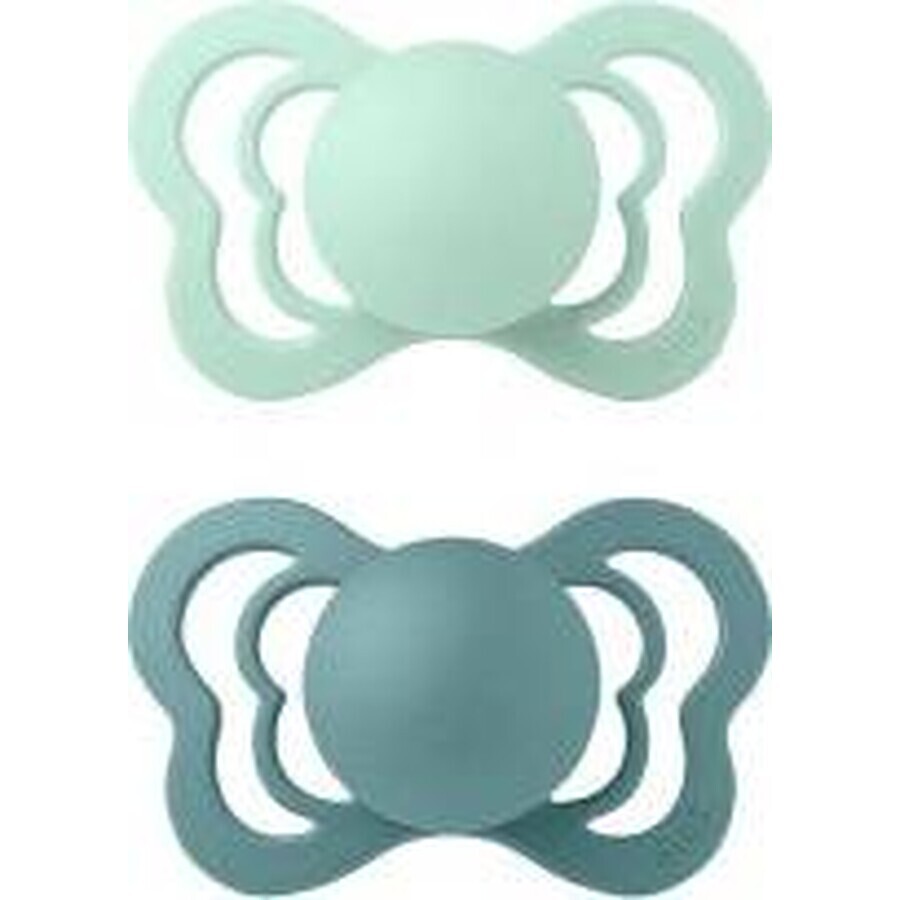 BIBS Couture natural rubber orthodontic pacifier 2 pcs 1×1 pc - size 2, northern mint / sea islander