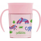 DR.BROWNS CHEERS 360° JUNGLE 6M+ taza CHEERS 360° JUNGLE 6M+ rosa 1×200 ml, antigoteo, antiderrame para beber