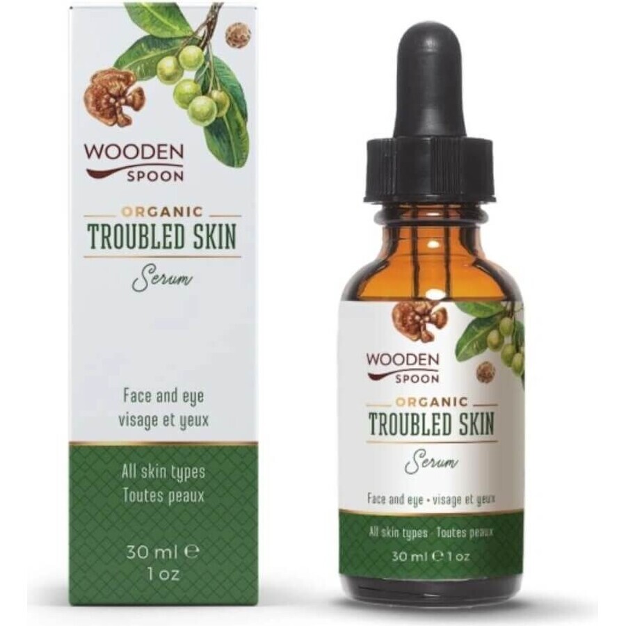 Wooden Spoon Serum para pieles con problemas con aceite de tamanu y marula 30 ml 1×30ml 1×30ml, serum para pieles con problemas