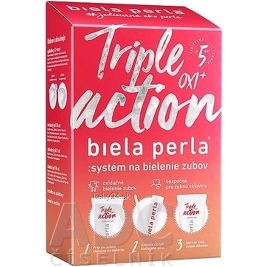 White Perla System triple acción oxi+ 1×1 ud, sistema de blanqueamiento dental