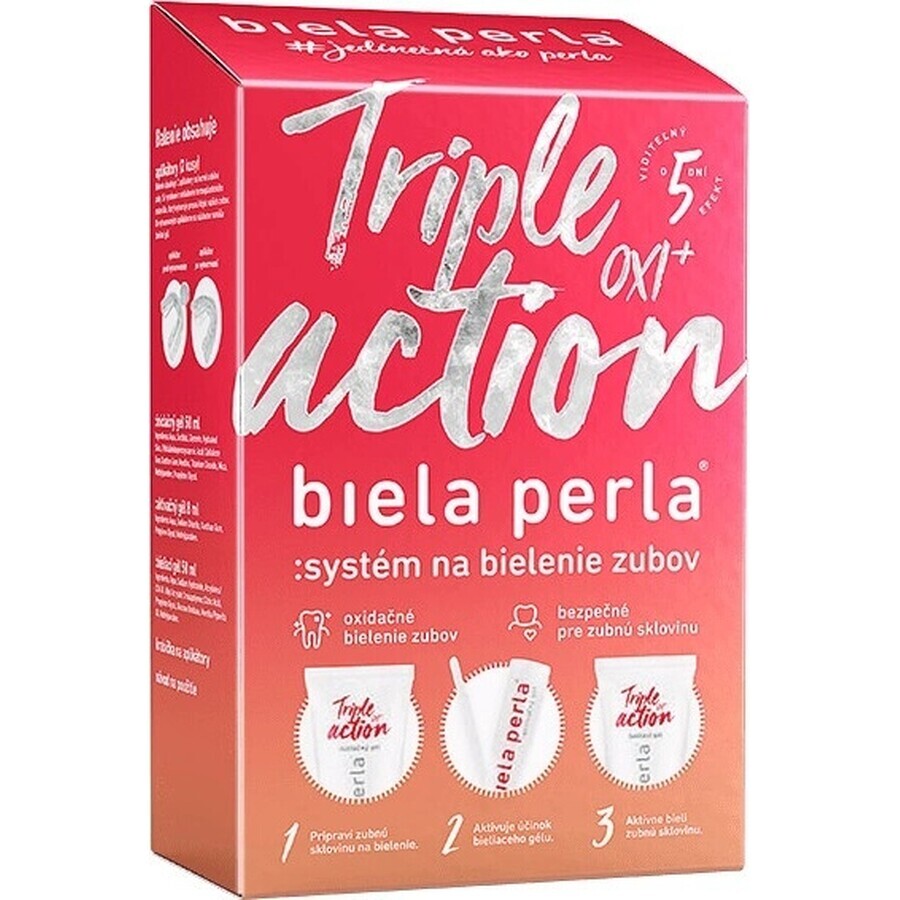 White Perla System triple acción oxi+ 1×1 ud, sistema de blanqueamiento dental