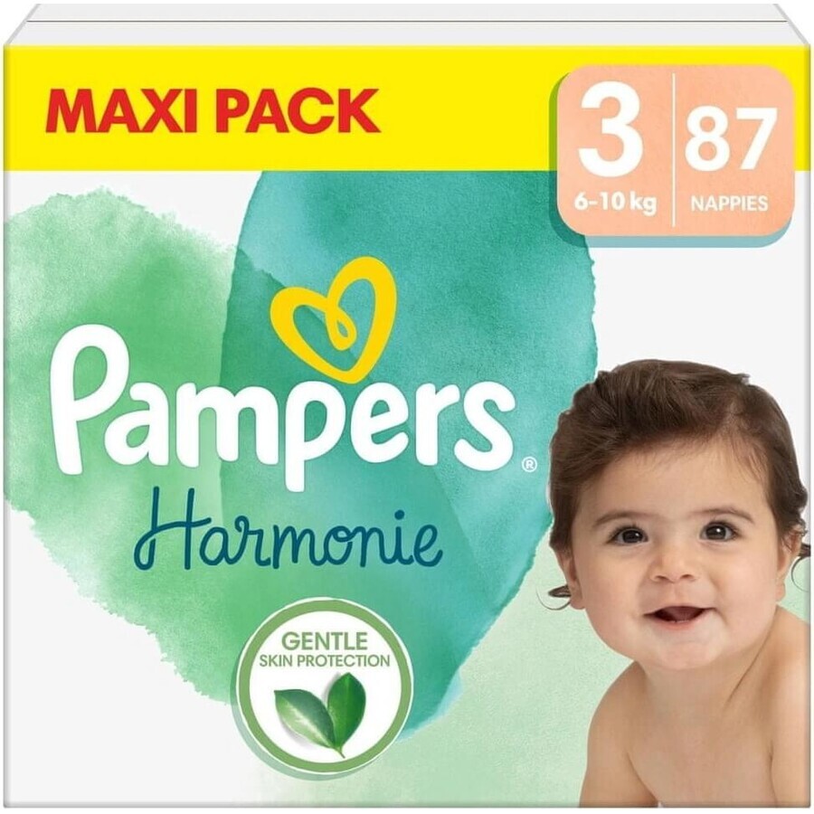 PAMPERS HARMONIE BABY DIAPERS V.3 6-10KG 87KS 1×87 pcs, pañales talla 3