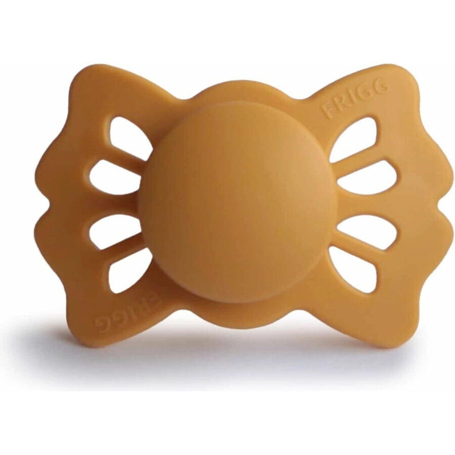 FRIGG Lucky symmetric silicone pacifier Honey Gold, 0-6m 1×1 pc, silicone pacifier