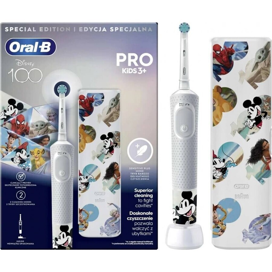 Oral-B EK Pro Kids 3+ Disney EK Pro Kids 3+ + kit de viaje 1×1 set, cepillo eléctrico