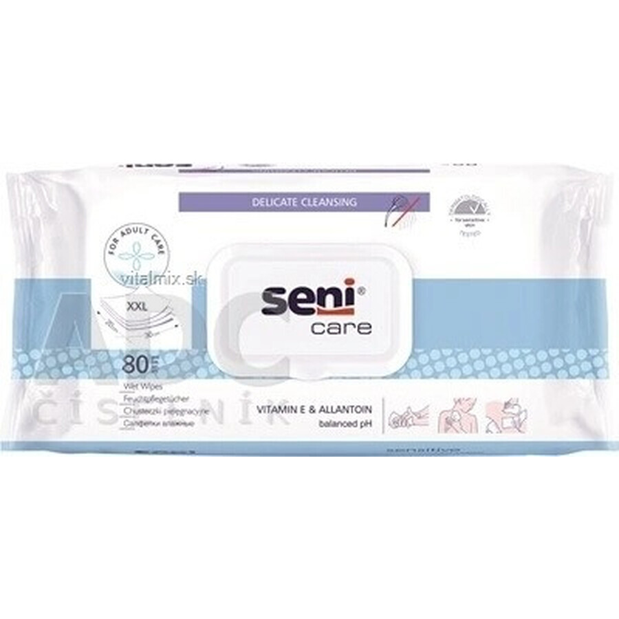 Seni Care Wet Wipes 1×80 uds, toallitas húmedas