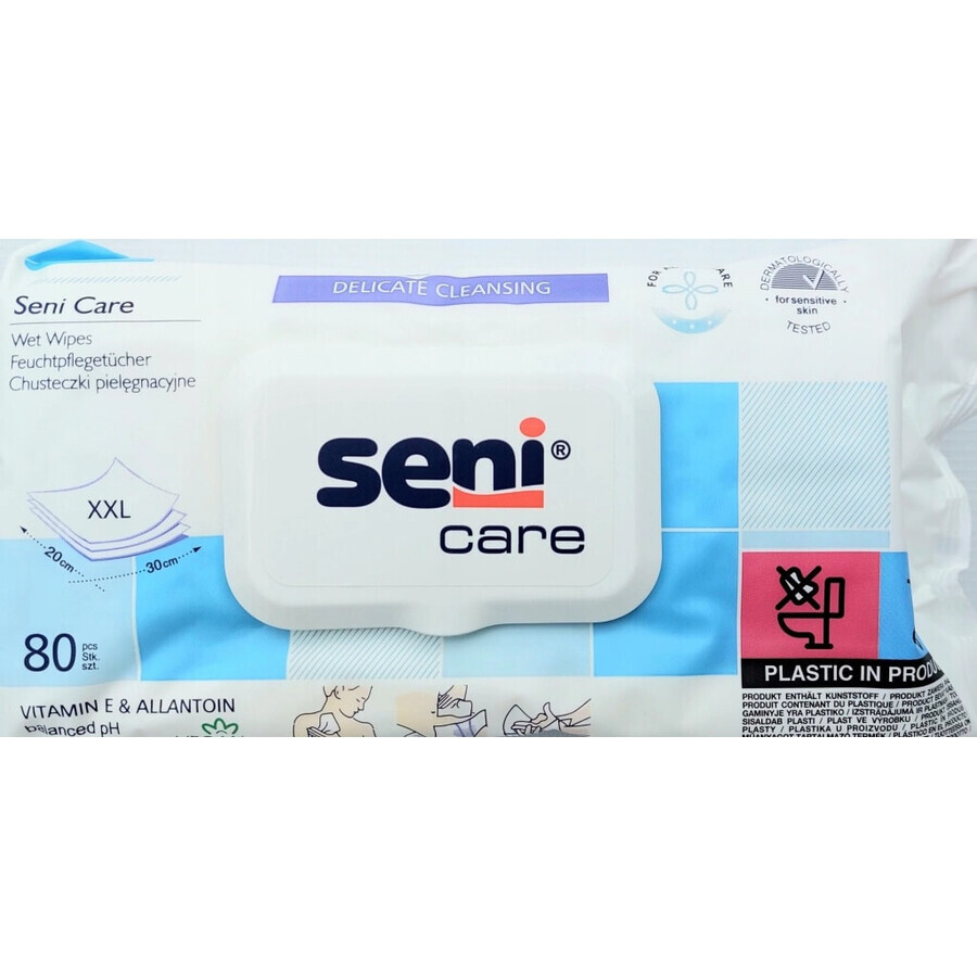 Seni Care Wet Wipes 1×80 uds, toallitas húmedas