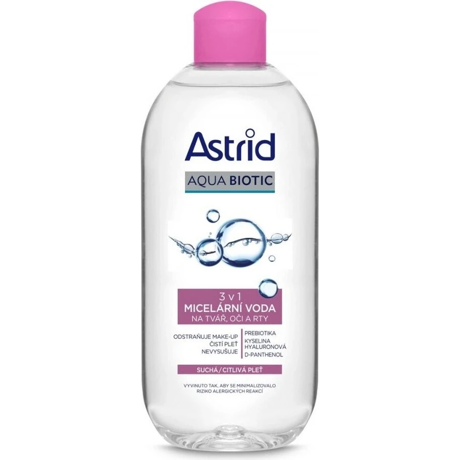 ASTRID AQUA BIOTIC Apă micelară 3în1 pentru piele uscată și sensibilă 400 ml 1×400 ml, apă micelară
