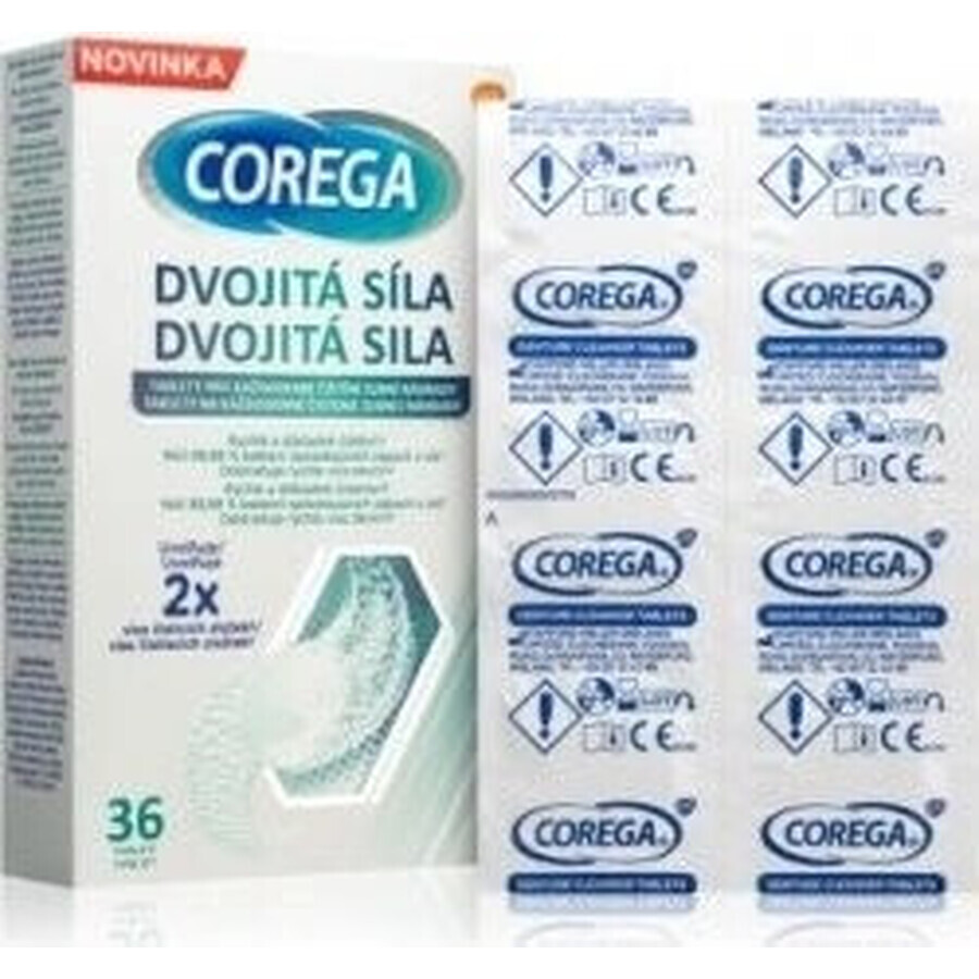 COREGA Double Strength 1x36 pcs, tablets for cleaning dentures