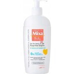 Mixa Baby Surgras Gel lavante sin jabón para cuerpo y cabello 1×250 ml, gel lavante para bebés