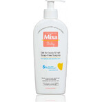 Mixa Baby Surgras Gel lavante sin jabón para cuerpo y cabello 1×250 ml, gel lavante para bebés