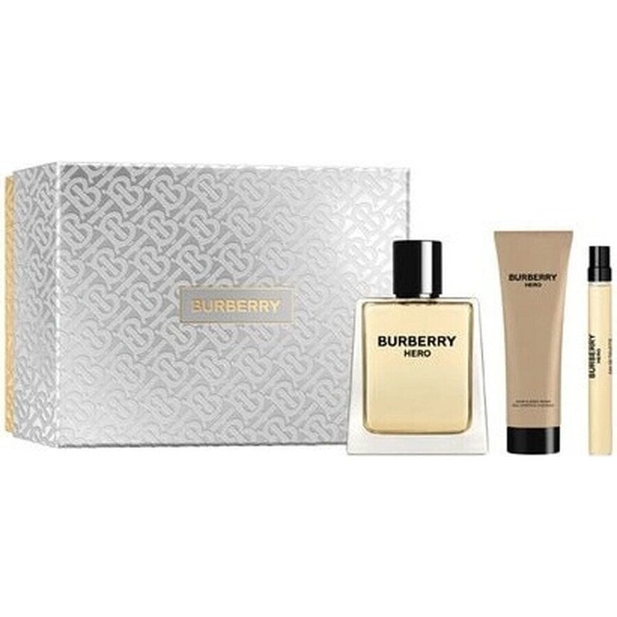 Burberry Hero 1×1 set, 100ml eau de toilette + 75ml douchegel + 10ml eau de toilette