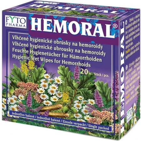 Șervețele umede FYTO HEMORAL 1×20 buc, șervețele umede