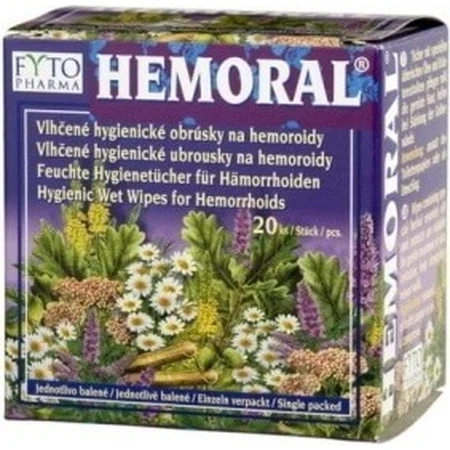 Șervețele umede FYTO HEMORAL 1×20 buc, șervețele umede