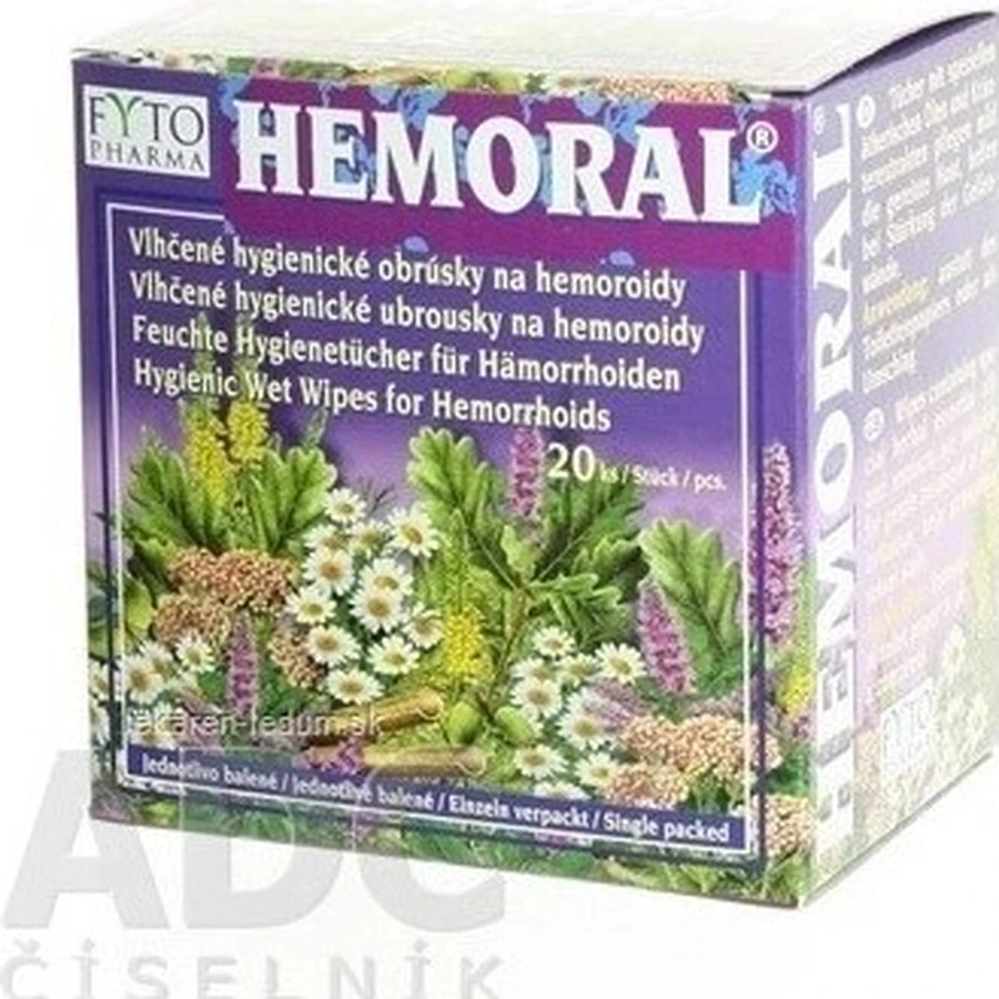 Șervețele umede FYTO HEMORAL 1×20 buc, șervețele umede