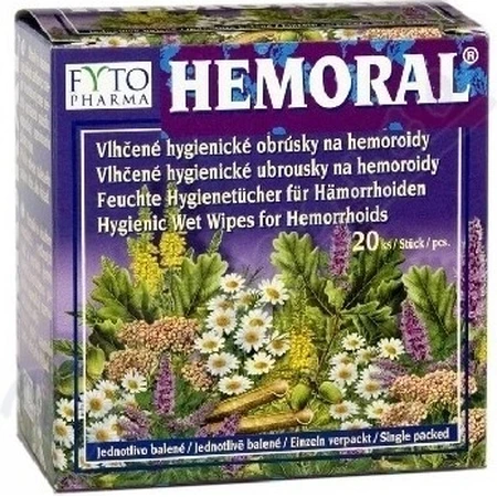 Șervețele umede FYTO HEMORAL 1×20 buc, șervețele umede