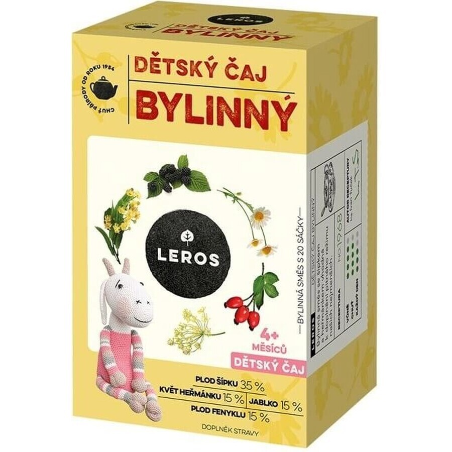 LEROS CHILDREN'S HERBAL TEA 20×1,8 g, tisane pour enfants