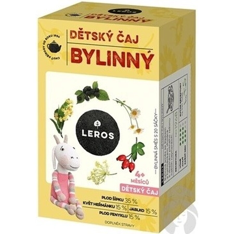 LEROS CHILDREN'S HERBAL TEA 20×1,8 g, tisane pour enfants