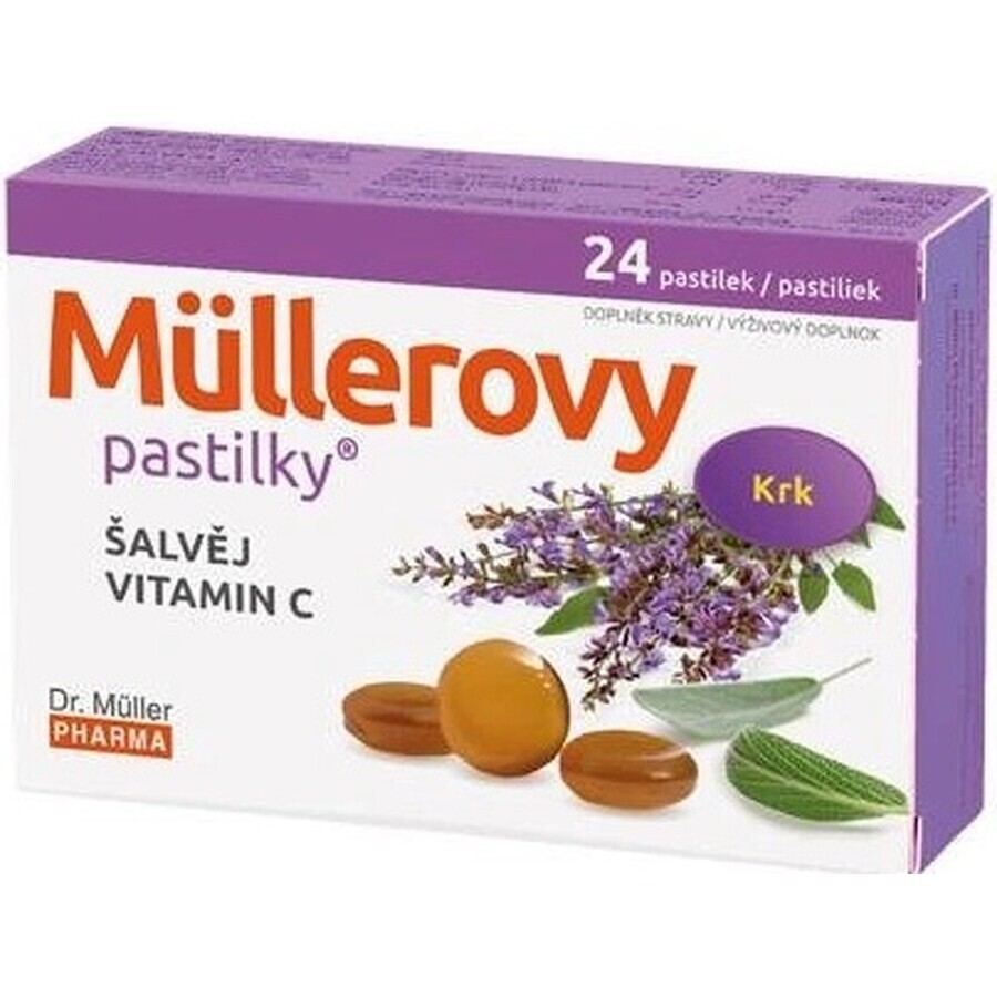 PASTILLAS MÜLLER'S SHALVIA Y VITAMINA C 1×24 pcs, para resfriados