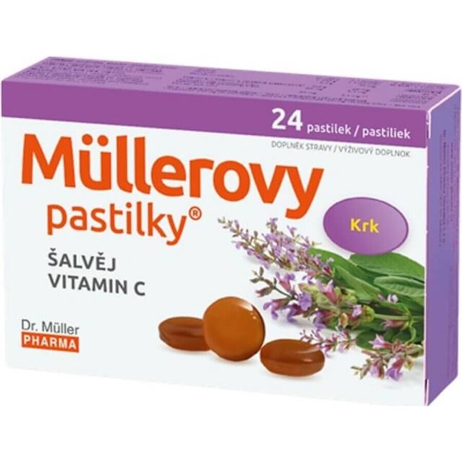 PASTILLAS MÜLLER'S SHALVIA Y VITAMINA C 1×24 pcs, para resfriados