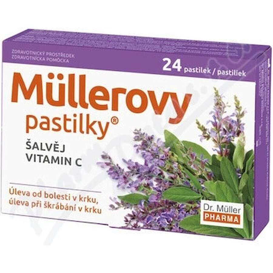 PASTILLAS MÜLLER'S SHALVIA Y VITAMINA C 1×24 pcs, para resfriados