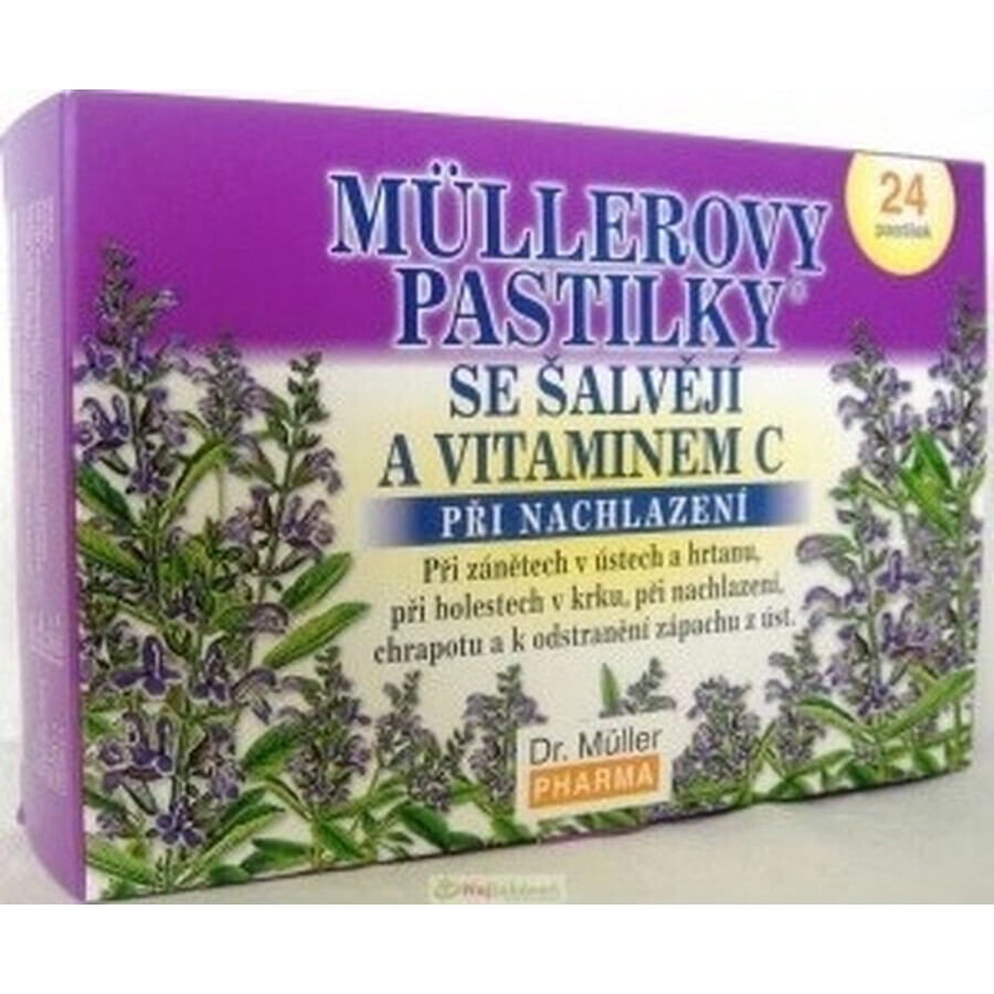 PASTILLAS MÜLLER'S SHALVIA Y VITAMINA C 1×24 pcs, para resfriados