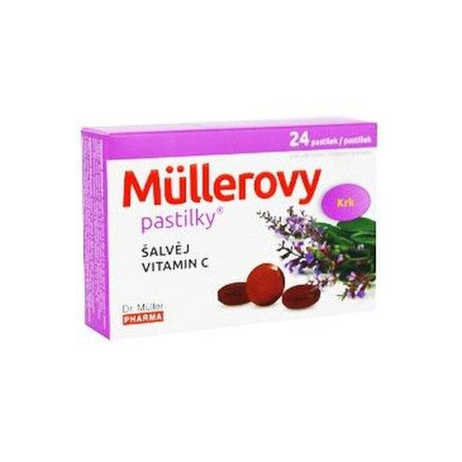 PASTILLAS MÜLLER'S SHALVIA Y VITAMINA C 1×24 pcs, para resfriados