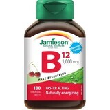 Jamieson Vitamina B12 1000mcg CEREZA 1×100 tbl, complemento alimenticio