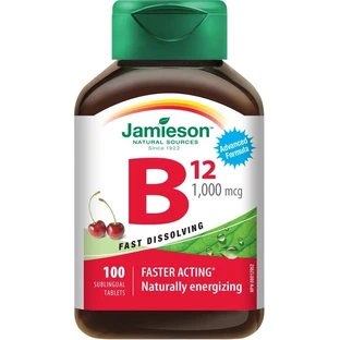 Jamieson Witamina B12 1000mcg CHERRY 1×100 tbl, suplement diety
