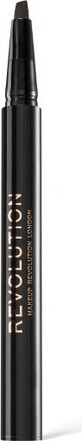 Revolution, Hair Stroke Brow Pen Marrone Scuro 1&#215;0,50 ml, matita per sopracciglia