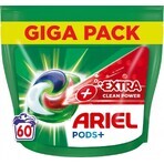 Ariel All-in-1 PODS All-in-1 PODS Extra Clean, Cápsulas de gel lavavajillas, 60 Cápsulas de gel lavavajillas 1×60 unidades, Cápsulas de gel lavavajillas