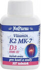 MedPharma VITAMINE K2 MK-7 + D3 1000 IE 1&#215;107 cps, voedingssupplement