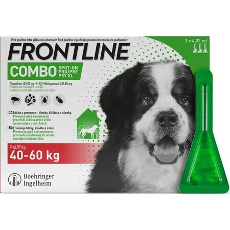 FRONTLINE COMBO spot-on voor HOND XL 3 x 4,02 ml 3x4,02 ml