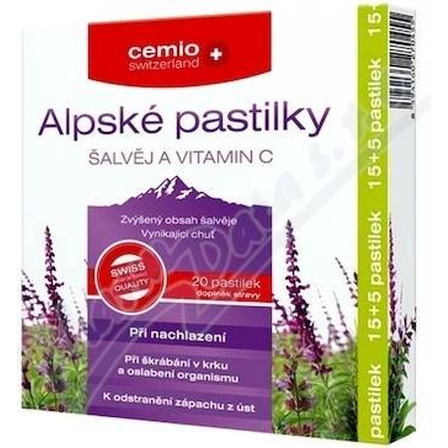 Cemio Alpine SAGE ET VITAMINE C comprimés 1×20 tbl, comprimés froids