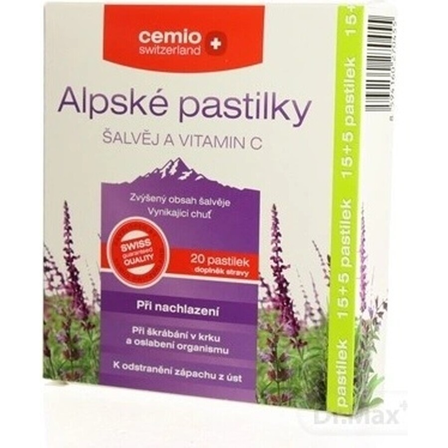 Cemio Alpine SAGE ET VITAMINE C comprimés 1×20 tbl, comprimés froids