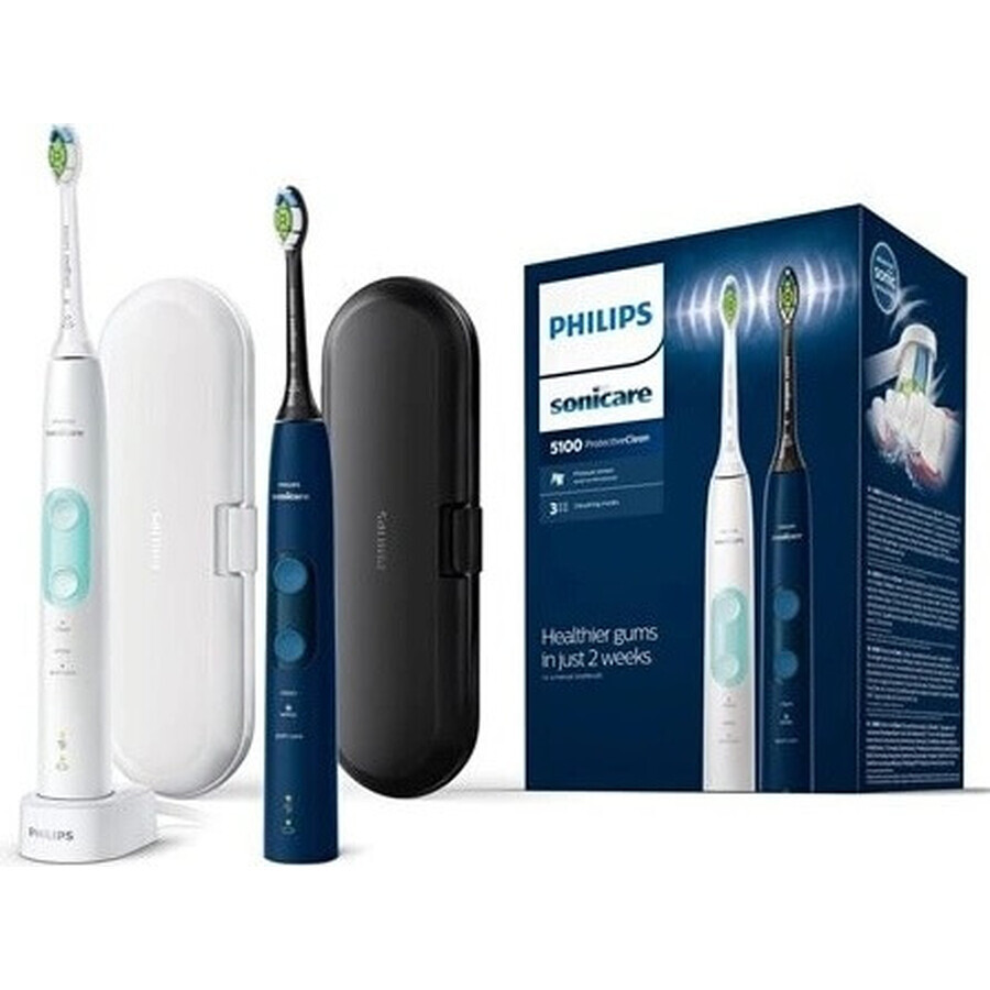 Philips Sonicare 5100 HX6851/34 1+1 1×1 set, periuță de dinți sonică 2 buc