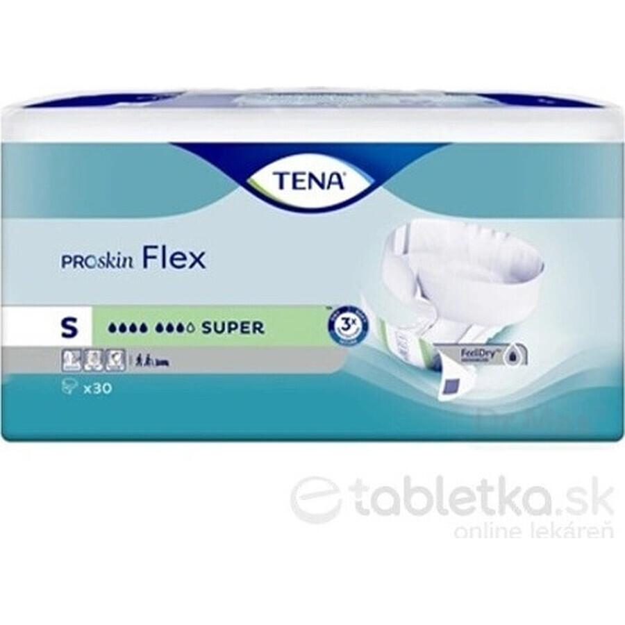 TENA Flex Super S 1×30 stuks, incontinentieslip met snel los te maken tailleband