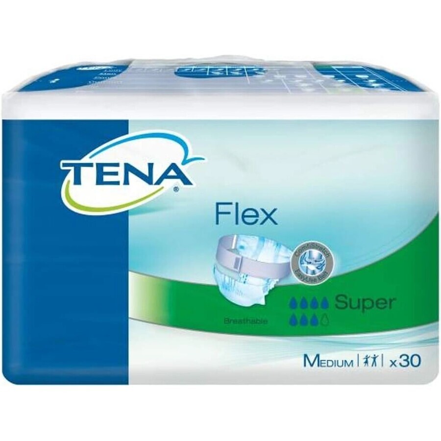 TENA Flex Super S 1×30 stuks, incontinentieslip met snel los te maken tailleband