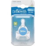 Dr.BROWN'S OPTIONS+ NIVEL 2 1×2, estrecho, tetinas de silicona 3m+