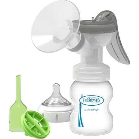 BOMBA MANUAL DE LECHE COMFORTABLE Dr.BROWN'S 1×1 unidades, extractor de leche manual