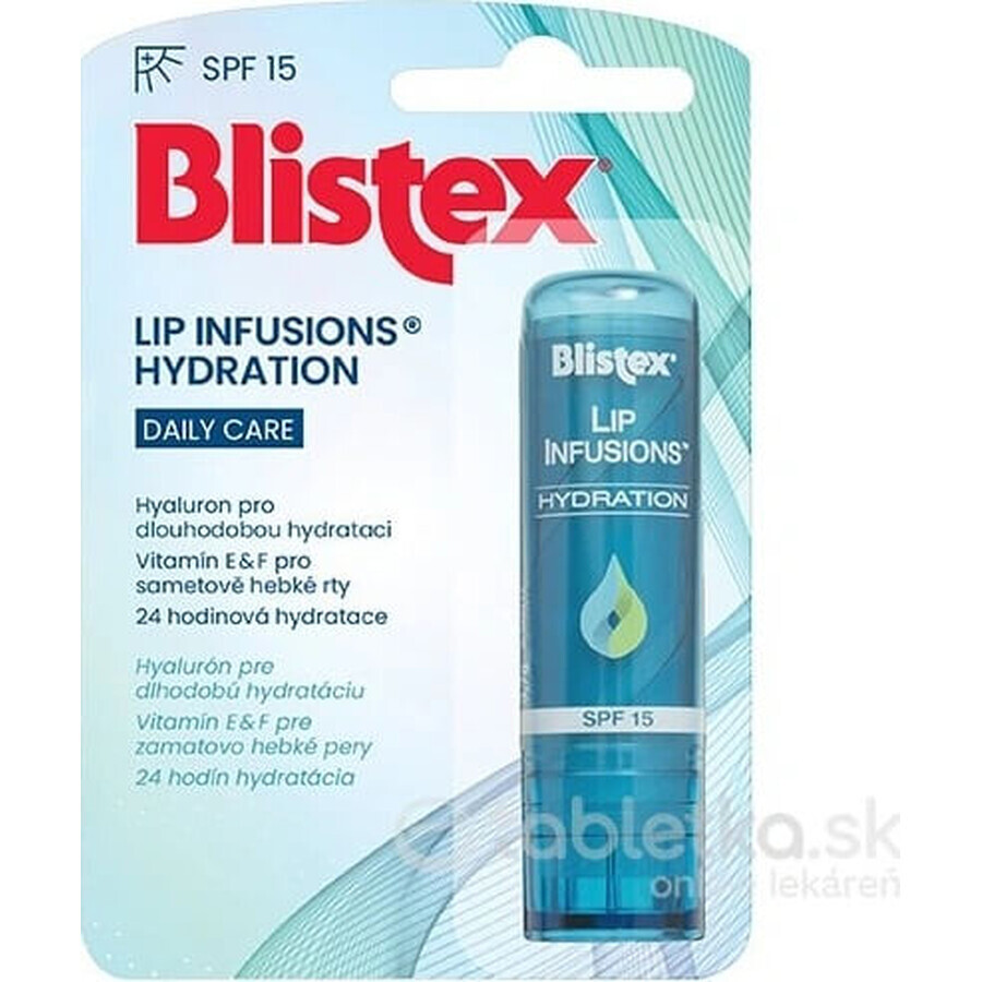 Blistex INFUSIONES LABIALES HIDRATACIÓN SPF 15 1×3,7 g, bálsamo labial