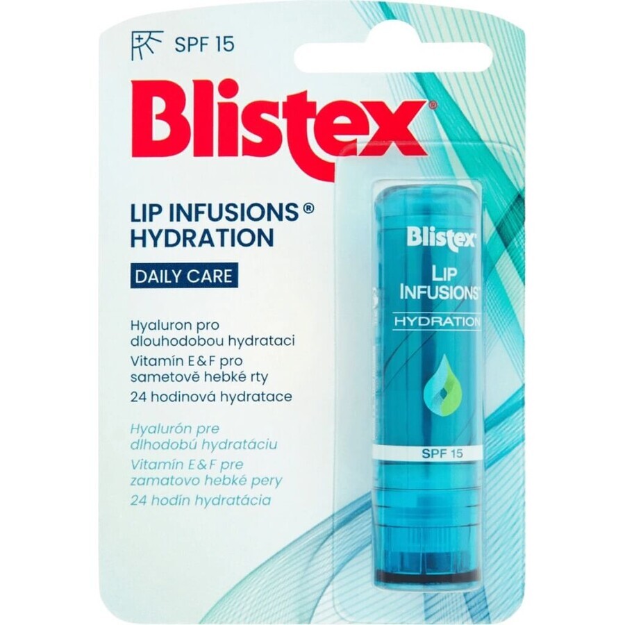 Blistex INFUSIONES LABIALES HIDRATACIÓN SPF 15 1×3,7 g, bálsamo labial