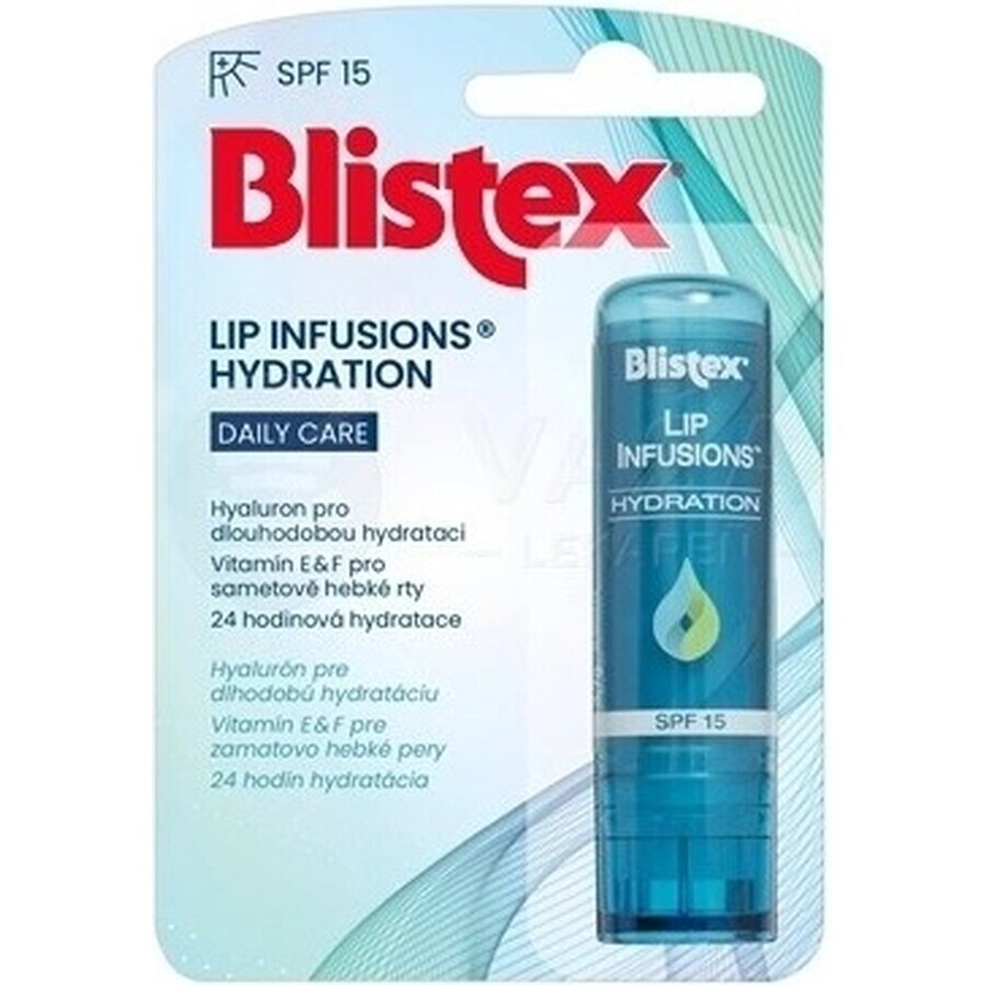 Blistex INFUSIONES LABIALES HIDRATACIÓN SPF 15 1×3,7 g, bálsamo labial