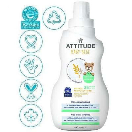 Sensitive Skin Fabric Conditioner, 35 Waschgänge, 1L, Attitude