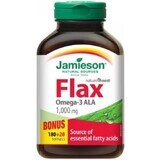 JAMIESON FLAX OMEGA-3 OMEGA-3 1000 mg ACEITE DE FLAX 1×200 cps, complemento alimenticio