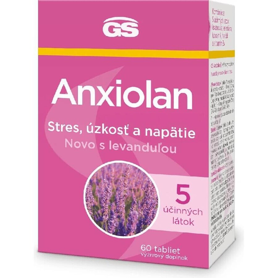 GS Anxiolan con lavanda 60 comprimidos 1×60 tbl, complemento alimenticio