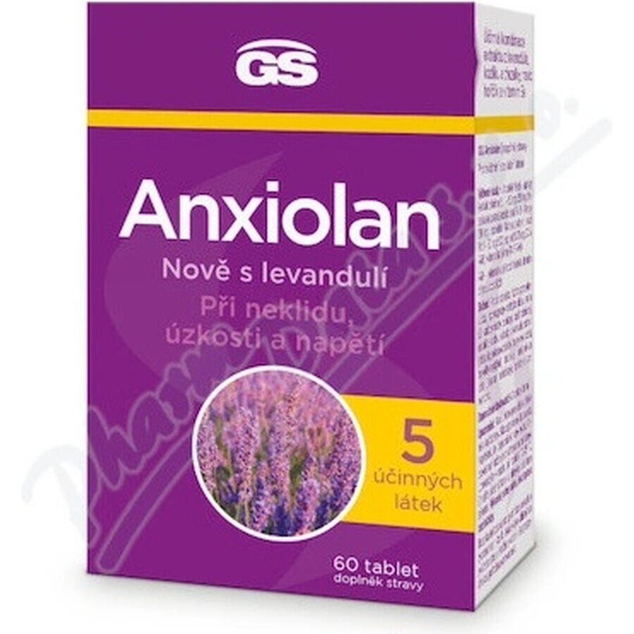 GS Anxiolan con lavanda 60 comprimidos 1×60 tbl, complemento alimenticio